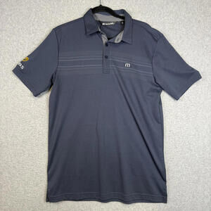 Brand New Travis Mathew Men's Size Medium Blue Short Sleeve Performance Polo